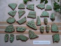 bronzen schervenkoekjes gemaakt voor Valkhofmuseum